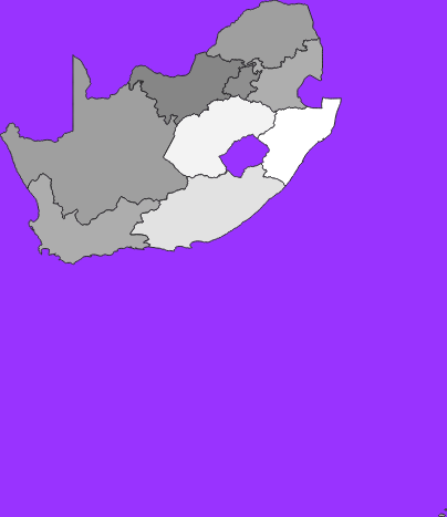 South Africa elevation map